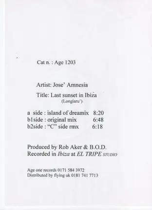 Jose Amnesia - Last Sunset In Ibiza