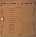 LP - José Carreras / Neil Shicoff / Ermanno Mauro a.o. - Great Tenors of the 1980's