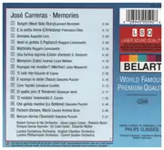 CD - José Carreras - Memories - Tonight, O sole mio, Granada