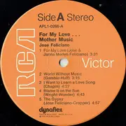 LP - José Feliciano - For My Love...Mother Music