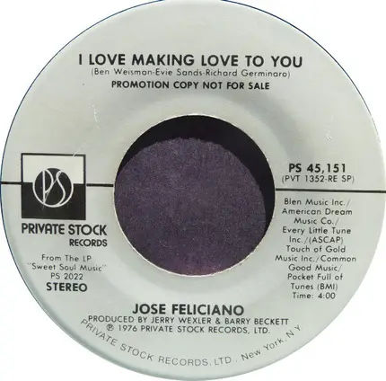 José Feliciano - I Love Making Love To You