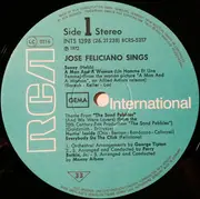 LP - José Feliciano - Jose Feliciano Sings