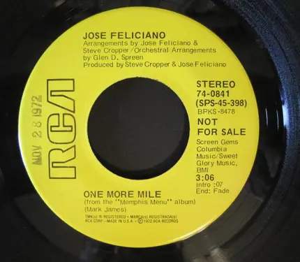 José Feliciano - One More Mile