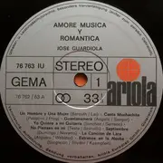LP - Jose Guardiola - Amore Musica Y Romantica