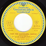 7inch Vinyl Single - Josef von Manowarda - Josef von Manowarda • Bariton - Original German EP