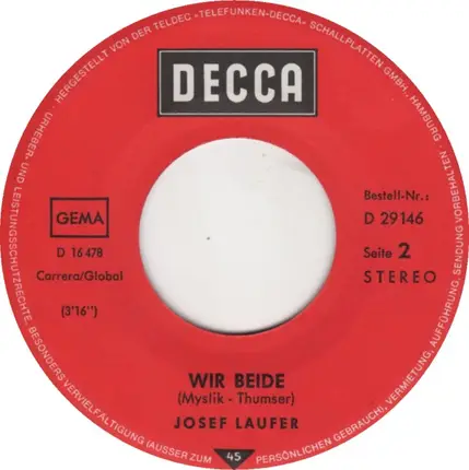 Josef Laufer - Nicoline / Wir Beide