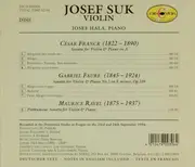 CD - Franck / Fauré / Ravel / Josef Suk - Josef Suk Plays: Franck & Faure & Ravel