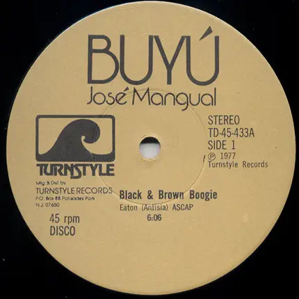 José Mangual, Jose Mangual - Black & Brown Boogie / Mai Kinshasa
