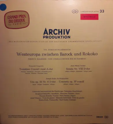 Joseph Bodin de Boismortier , François Couperin , Jean-Marie Leclair - Westeuropa Zwischen Barock Und Rokoko