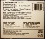 CD - Joseph Haydn - The Academy Of Ancient Music , Christopher Hogwood - Symphony No. 94 'Surprise' / Symphony No. 96 'Miracle'
