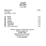 CD - Haydn - Missa Brevis (1749) • Harmoniemesse - Still Sealed