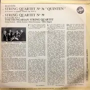 LP - Haydn , The Hungarian Quartet - String Quartets Nº 76 'Quinten' & Nº 79