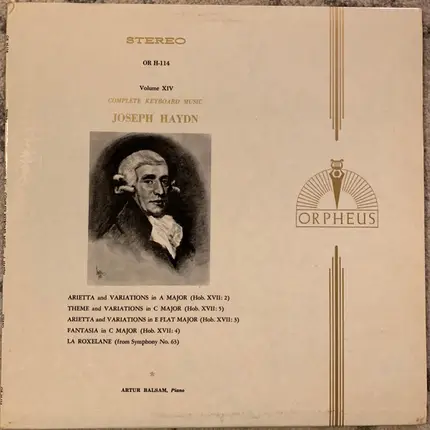 Joseph Haydn , - Haydn Complete Keyboard Music Vol. XIV