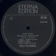 LP - Haydn - Die Pariser Sinfonien III  Nr. 86 D-dur, Nr. 82 C-dur (L'Ours)