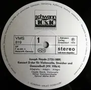 LP - Joseph Haydn , Carl Stamitz , Claude Starck , Kölner Kammerorchester , Helmut Müller-Brühl - Das Violoncello Meisterhaft Gespielt
