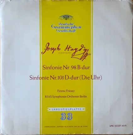 Haydn - Sinfonie Nr. 98 B-Dur / Sinfonie Nr. 101 D-Dur (Die Uhr)