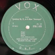 LP - Joseph Haydn/ Helmuth Rilling , Bachcollegium Stuttgart - Symphonies No. 31 In D Major Hornsignal' / Symphony No. 59 In A Major 'Fire'
