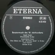 LP - Haydn / Fiocco / Tomasini / Burgksteiner - Barytonmusik Des 18. Jahrhunderts