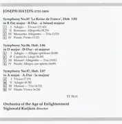 CD - Joseph Haydn , Orchestra Of The Age Of Enlightenment , Sigiswald Kuijken - Symphonies No. 85 La Reine • No. 86 • No. 87