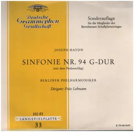 Haydn - Sinfonie Nr. 94 G-dur (Mit Dem Paukenschlag)