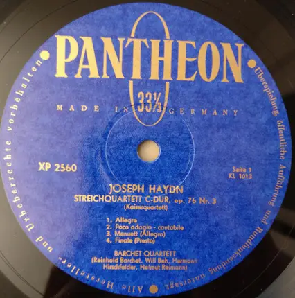 Haydn / Mozart - Streichquartett C-dur, Op. 76 Nr. 3 / Streichquartett B-dur, KV 458