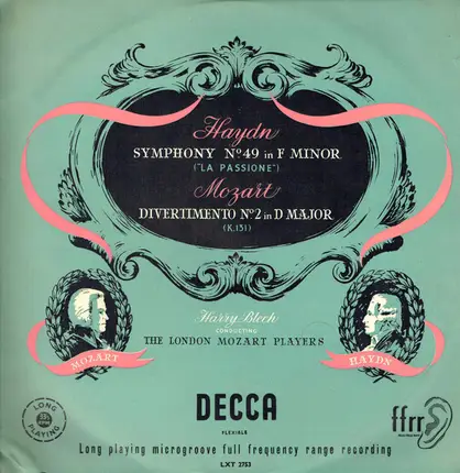 Joseph Haydn / Wolfgang Amadeus Mozart - Symphony No. 49 in F Major "La Passione" / Divertimento No. 2 in D Major, K.131