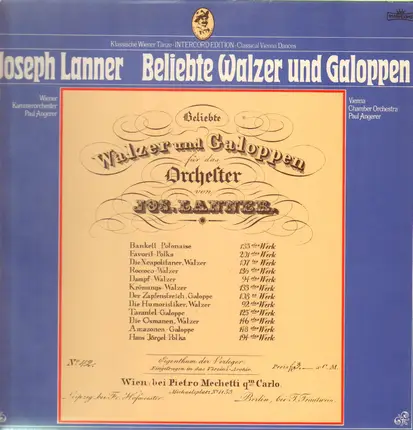 Joseph Lammer - Beliebte Walzer und Galoppen