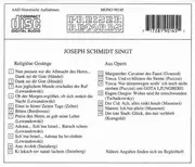 CD - Joseph Schmidt - Religiöse Gesänge Und Arien - Mono