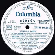 LP - Josephine Baker - Olympia - Palmarès Des Chansons