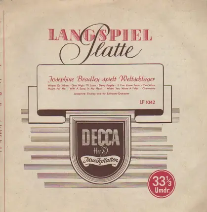 Josephine Bradley - Josephine Bradley spielt Weltschlager