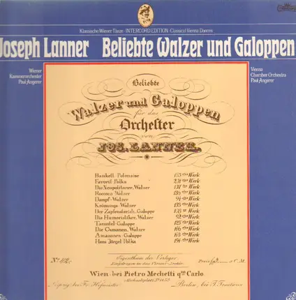 Joseph Lanner - Beliebte Walzer und Galoppen (Paul Angerer)