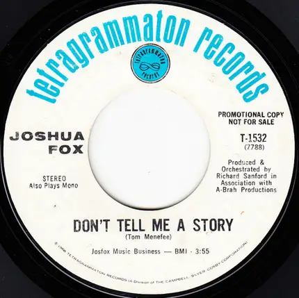 Joshua Fox - It's Just Meant To Be / Don't Tell Me A Story
