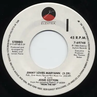 Josie Cotton - Jimmy Loves Maryann
