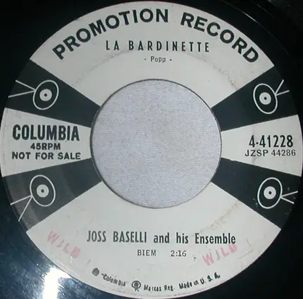 Joss Baselli Et Son Ensemble - Tango D'Italie / La Bardinette