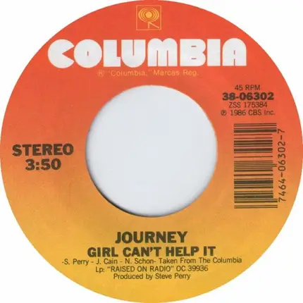 Journey - Girl Can't Help It