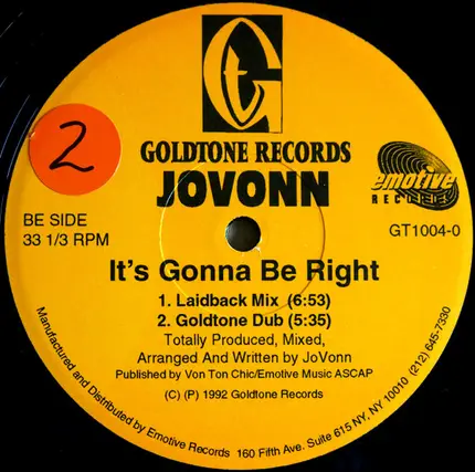 Jovonn - It's Gonna Be Right