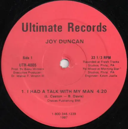 Joy Harvey Duncan - I Had A Talk With My Man / Sly Like A Fox