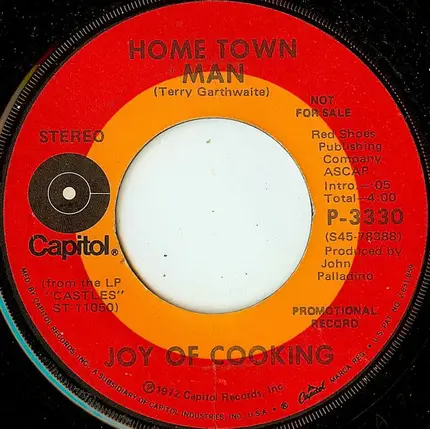 Joy Of Cooking - Let Love Carry You Along / Home Town Man