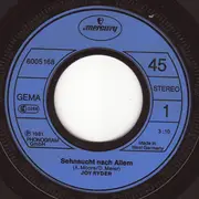 7inch Vinyl Single - Joy Ryder - Sehnsucht Nach Allem
