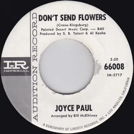 Joyce Paul - Don't Send Flowers