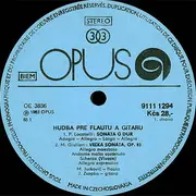 LP - Jozef Zsapka , Miloš Jurkovič - Music for Flute & Guitar