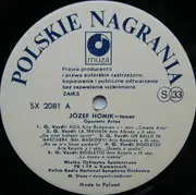 LP - Józef Homik - Operatic Arias