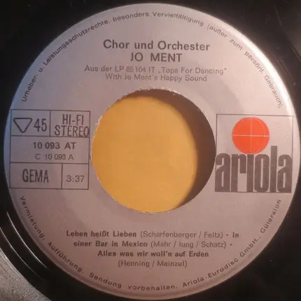 Jo Ment's Happy Sound / Jo Ment & His Orchestra - Jo Ment's Happy Sound