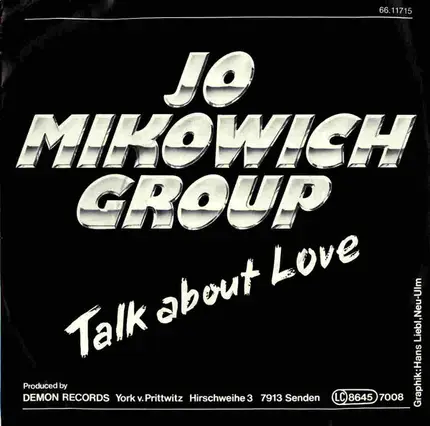 Jo Mikowich Group - Talk About Love / Mad About You