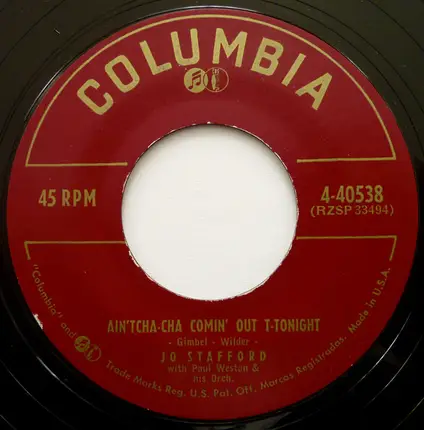 Jo Stafford With Paul Weston And His Orchestra - St. Louis Blues