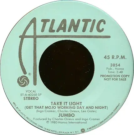 Jumbo - Take It Light (Get That Mojo Working Day And Night)
