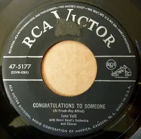 June Valli - Congratulations To Someone / Love And Hate