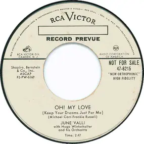 June Valli - Oh! My Love / A Kiss Like Yours