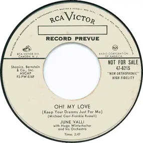 June Valli - Oh! My Love / A Kiss Like Yours