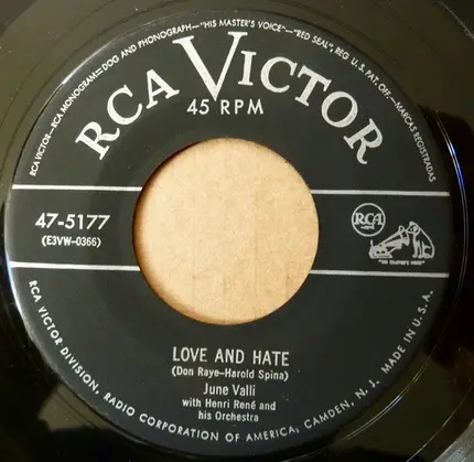 June Valli - Congratulations To Someone / Love And Hate